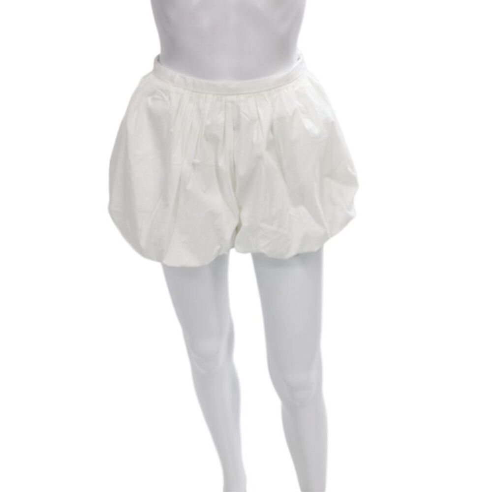 Aligne Unisex White Hook & Eye Organic Cotton Blend Shorts Size 2